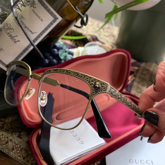 Authentic Gucci 49 Metal /Acetate opt.glasses - Picture 2 of 12